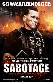 Movie poster Sabotage, Festivale film review; 220x337