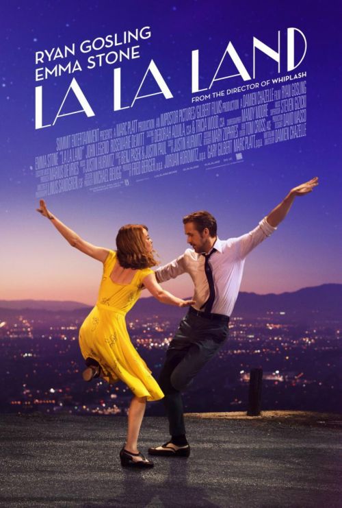 movie poster, La La Land (2016), Festivale film review page; 500x741
