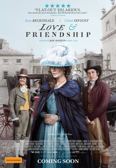 movie poster, Love & Friendship, Festivale film review; 