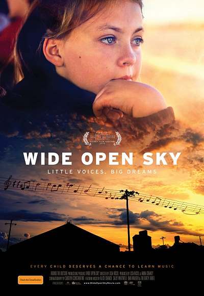 movie poster, Wide Open Sky, Festivale film review; 400x580