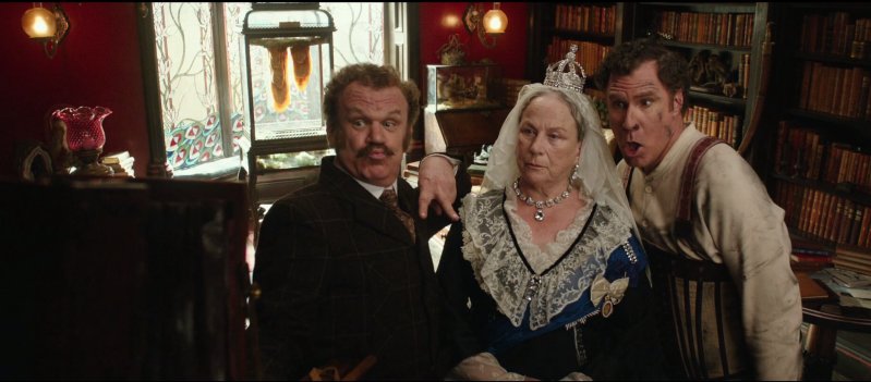 John C Reilly, Pam Ferris and Will Ferrell in Holmes & Watson (2018) movie still; Festivale film review;799x351