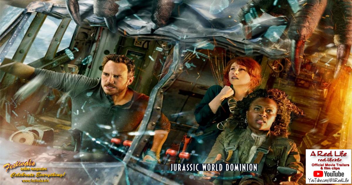 Movie poster, Jurassic World Dominion; {CopyrightNotice}, Festivale film review preview
