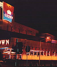 Crown Casino entrance at Clarendon Street, Melbourne, Victoria, Australia