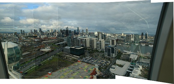 Melbourne central district skyline from Melbourne Star, photograph (c) 2014 Ali Kayn; 550x267