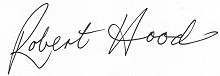 signature, autograph Robert Hood